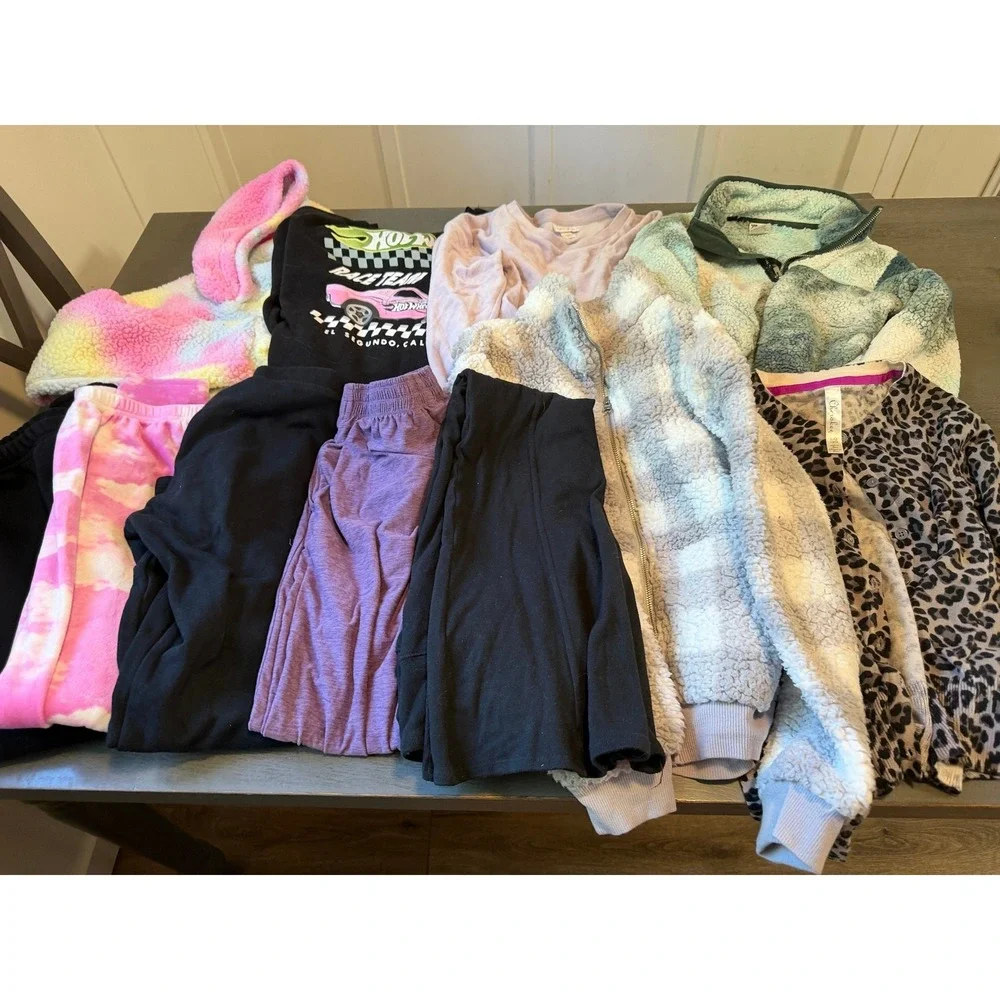 Girls Clothing Lot 19pc Size 10 12 Large Abercrombie Old Navy Cat & Jack Sherpa